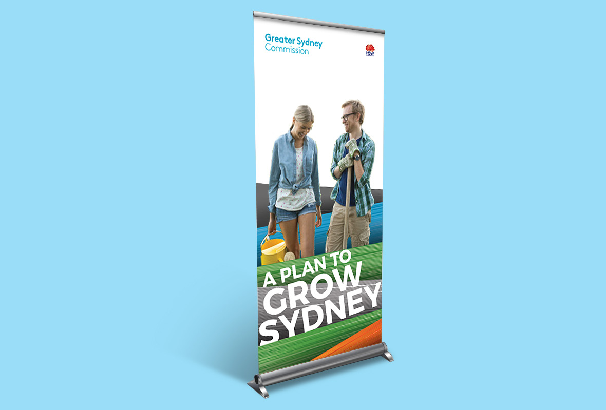 Pull-up banner design for Greater Sydney Commission
