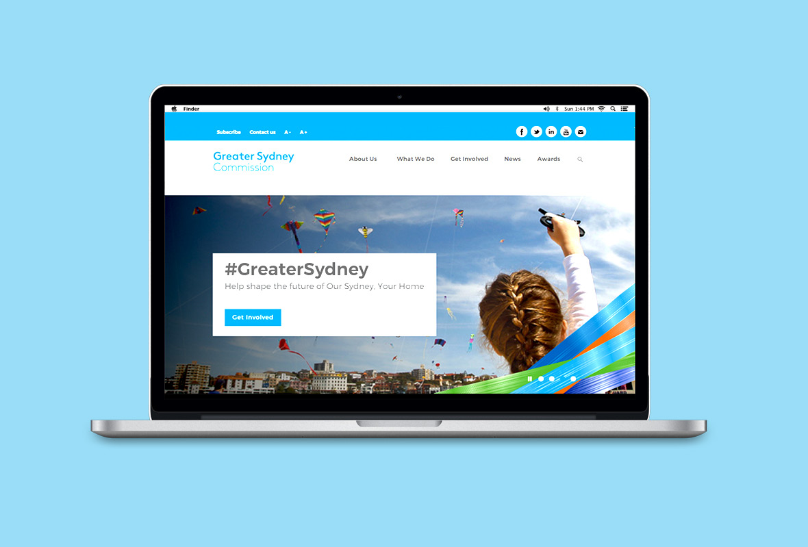 Website design for Greater Sydney Commission