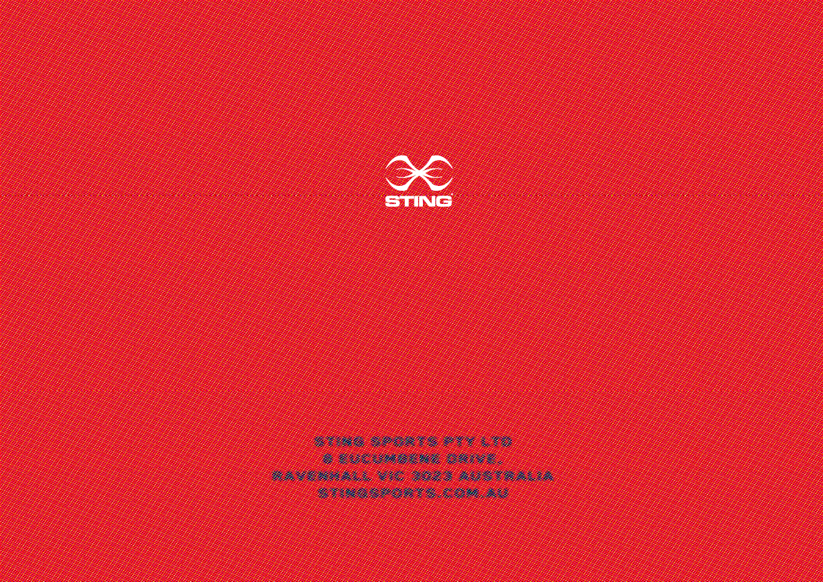 Back cover of Sting Sports look book