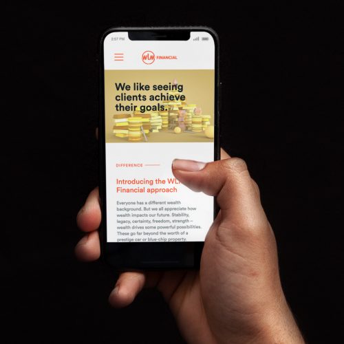 Mobile web design for WLM Financial