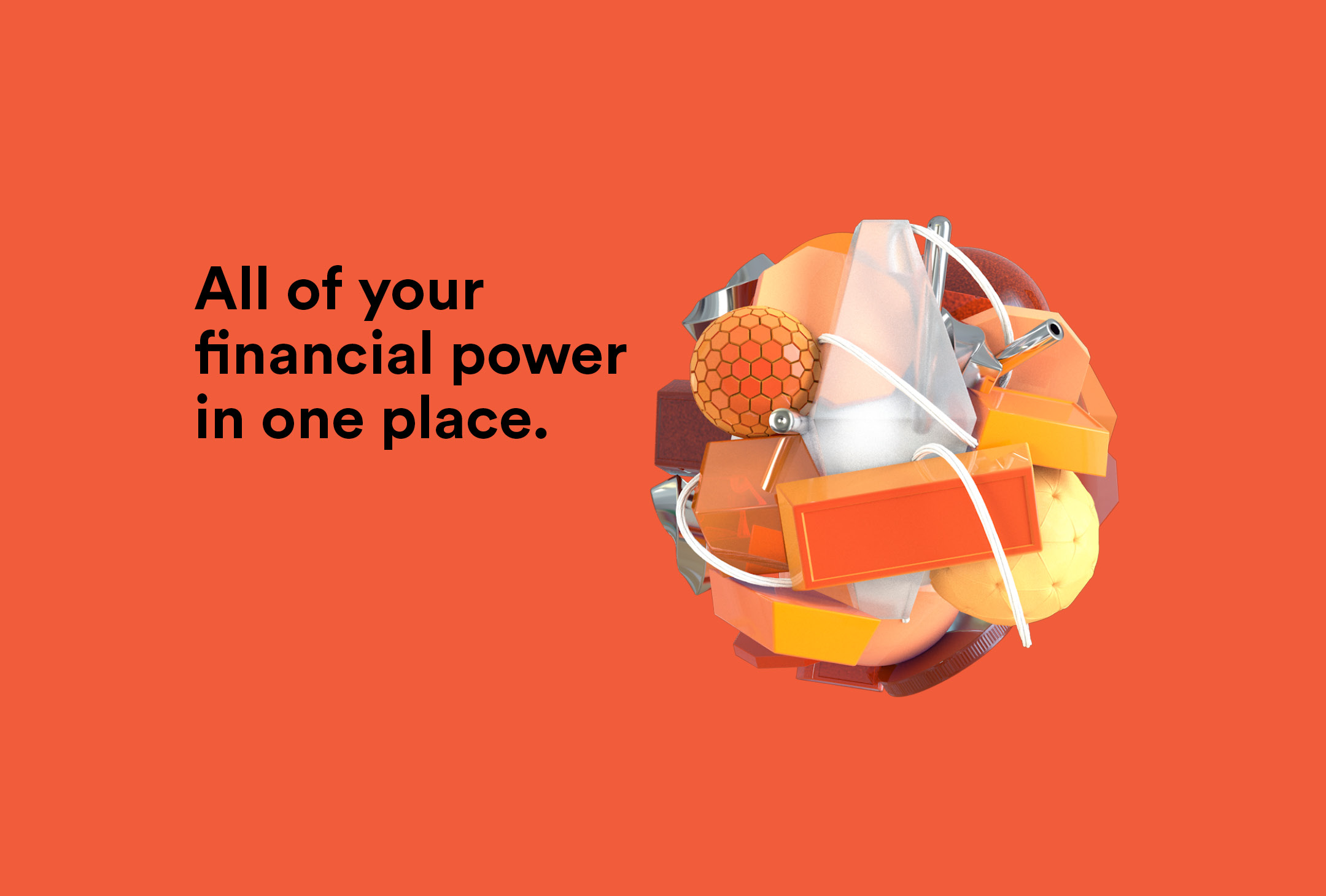 3D illustration and campaign heading for for WLM Financial